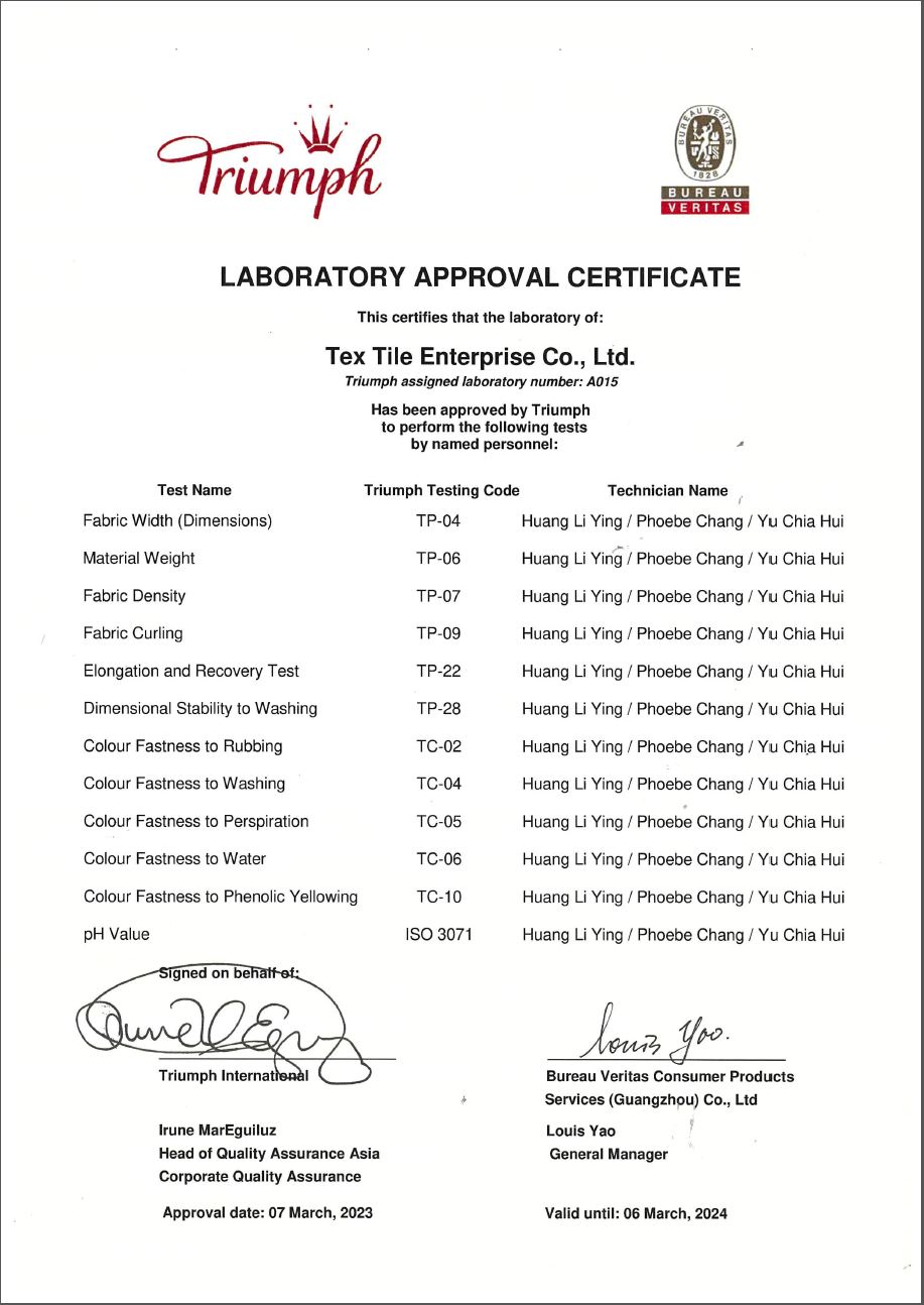 Triumph Lab Certification